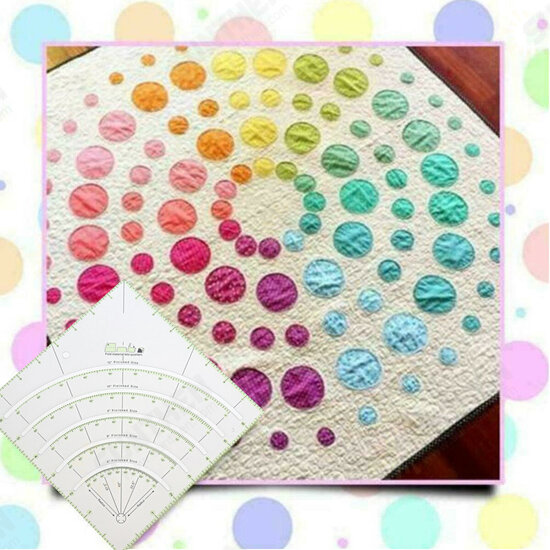 Multifunctional Acrylic Arcs & Fans Quilt Paper Fabric Circle Cutter Ruler Multifunctional Acrylic Arcs & Fans Quilt Paper Fabric Circle Cutter Ruler