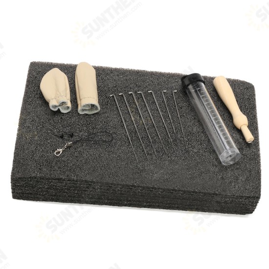 Needle Felting Foam Starter Kit Wool Felt Tools Mat + Needles + Craft Accessories Set