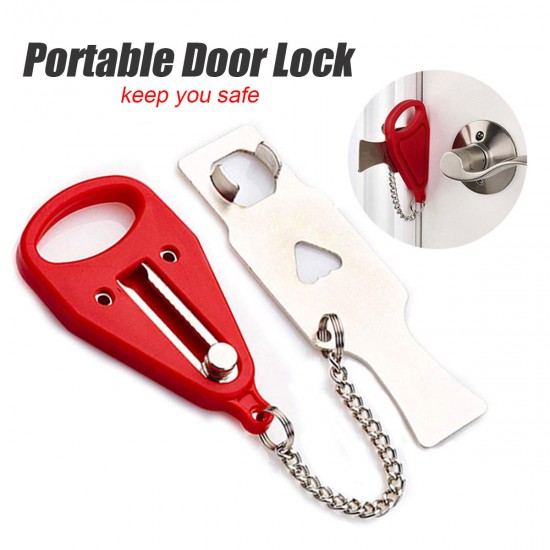 Portable Door Lock Travel Hotel Anti Theft Hardware Security Protection Home