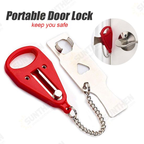 Portable Door Lock Travel Hotel Anti Theft Hardware Security Protection Home