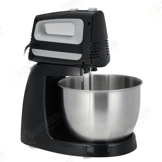 Stainless Steel Electric Cake Mixer 5-speed Adjustment Compact Portable Food Beater