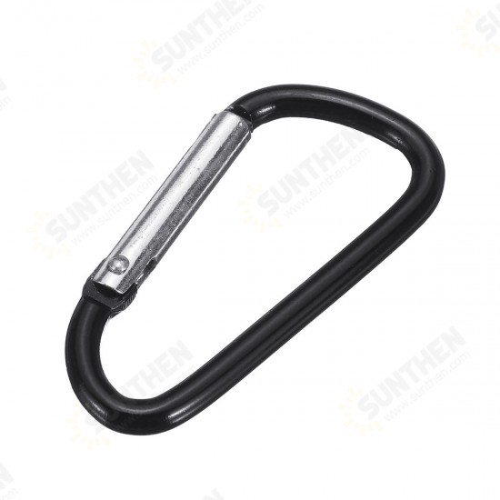 Screw Lock D-Shaped Carabiner Hook Keyring Clip