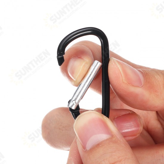 Screw Lock D-Shaped Carabiner Hook Keyring Clip