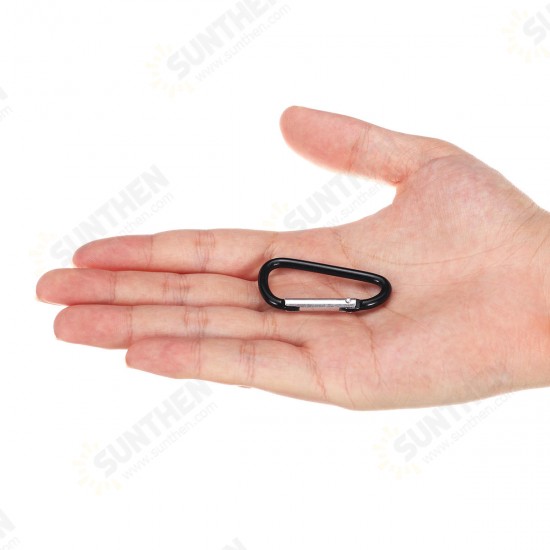 Screw Lock D-Shaped Carabiner Hook Keyring Clip