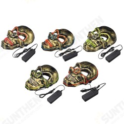 Skeleton Mask EL Wire Light Up Skull Mask for Halloween Costume Accessory Skeleton Mask EL Wire Light Up Skull Mask for Halloween Costume Accessory