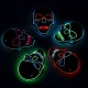 Skeleton Mask EL Wire Light Up Skull Mask for Halloween Costume Accessory