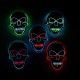 Skeleton Mask EL Wire Light Up Skull Mask for Halloween Costume Accessory