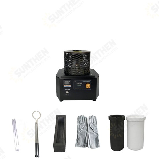 Temperature Controlled 4kg 220V Portable Induction Melting Furnace for Gold Silver Copper Brass Ironmaking Machine Temperature Controlled 4kg 220V Portable Induction Melting Furnace for Gold Silver Copper Brass Ironmaking Machine