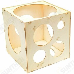 Wood Balloon Sizer Cube Template Box for Wedding Party 9 Holes 2 To 10 Inches Tool Wood Balloon Sizer Cube Template Box for Wedding Party 9 Holes 2 To 10 Inches Tool