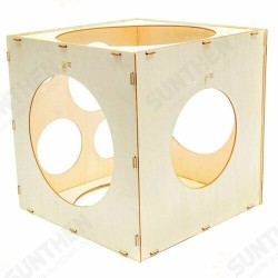 Wood Balloon Sizer Cube Template Box for Wedding Party 9 Holes 2 To 10 Inches Tool Wood Balloon Sizer Cube Template Box for Wedding Party 9 Holes 2 To 10 Inches Tool