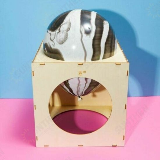 Wood Balloon Sizer Cube Template Box for Wedding Party 9 Holes 2 To 10 Inches Tool