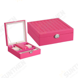 Watch Jewelry Diamond Necklace Box Storage Case With Mirror Watch Jewelry Diamond Necklace Box Storage Case With Mirror
