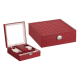 Watch Jewelry Diamond Necklace Box Storage Case With Mirror