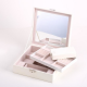 Watch Jewelry Diamond Necklace Box Storage Case With Mirror