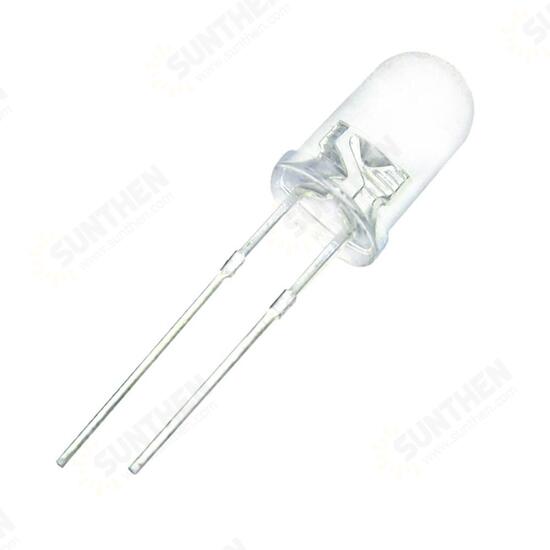 100PCS 5MM 20mA 3V Warm White Transparent Ultra Bright 3000K Round LED Diode DIY Lamp