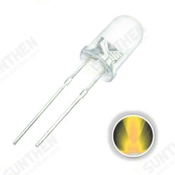 100PCS 5MM 20mA 3V Warm White Transparent Ultra Bright 3000K Round LED Diode DIY Lamp 100PCS 5MM 20mA 3V Warm White Transparent Ultra Bright 3000K Round LED Diode DIY Lamp