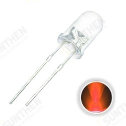 100PCS 5MM 20mA Transparent Round Emitting Color Orange DIY LED Diode Light Set 100PCS 5MM 20mA Transparent Round Emitting Color Orange DIY LED Diode Light Set