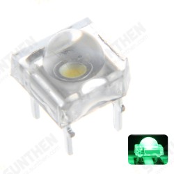 100PCS 5MM 4Pin Green LED Transparent Round Top Lens Water Clear Bulb Emitting Diode Lamp DC3V