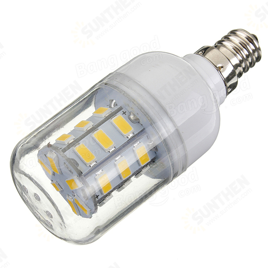 3.5W E12 White/Warm White 5730SMD 27 LED Corn Light Bulb 110V