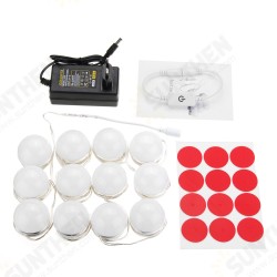 4M 12Bulbs White Hollywood Style LED Vanity Mirror Lights Kit + EU Adapter+Dimmer DC12V 4M 12Bulbs White Hollywood Style LED Vanity Mirror Lights Kit + EU Adapter+Dimmer DC12V