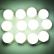 4M 12Bulbs White Hollywood Style LED Vanity Mirror Lights Kit + EU Adapter+Dimmer DC12V