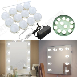 4M 12Bulbs White Hollywood Style LED Vanity Mirror Lights Kit + EU Adapter+Dimmer DC12V 4M 12Bulbs White Hollywood Style LED Vanity Mirror Lights Kit + EU Adapter+Dimmer DC12V