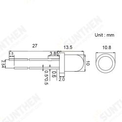 50pcs 10mm Green Transparent LED Diode 20mA 3V 515-520nm Round Through Hole Emitting Lamp 50pcs 10mm Green Transparent LED Diode 20mA 3V 515-520nm Round Through Hole Emitting Lamp
