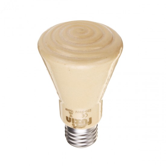 6CM Diameter E27 Yellow Shell Reptile Pet Broth Thickening Ceramic Emitter Heat Bulb Lamp AC220V