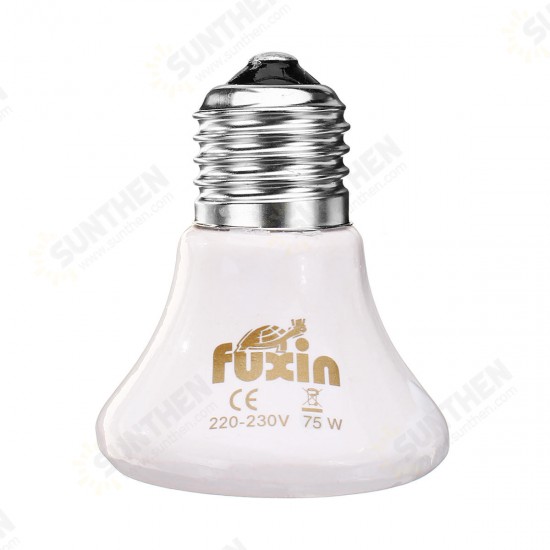 75W Infrared Ceramic Emitter Heat E27 Light Bulb Reptile Pet Brooder With Switch Cover AC110 AC220V