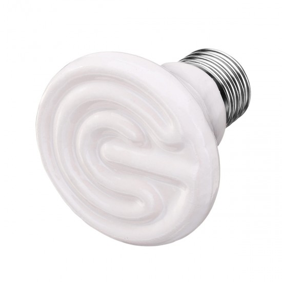 75W Infrared Ceramic Emitter Heat E27 Light Bulb Reptile Pet Brooder With Switch Cover AC110 AC220V