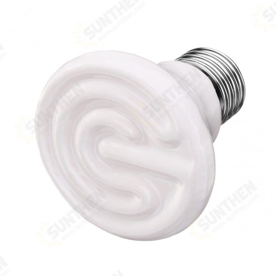 75W Infrared Ceramic Emitter Heat E27 Light Bulb Reptile Pet Brooder With Switch Cover AC110 AC220V