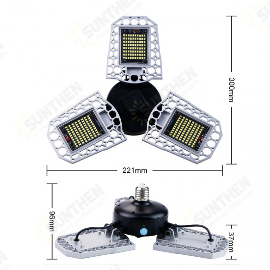 AC170-265V E26 Waterproof 150W Light Sensor 240 LED Garage Bulb Deformable Ceiling Lamp Home Outdoor Use AC170-265V E26 Waterproof 150W Light Sensor 240 LED Garage Bulb Deformable Ceiling Lamp Home Outdoor Use
