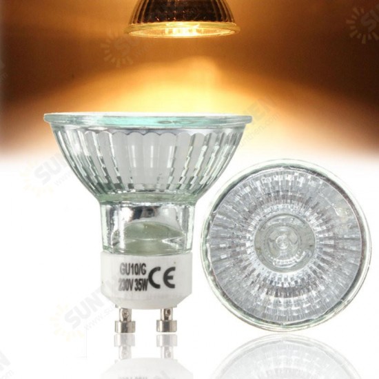 AC220-240V 20W 35W 50W GU10 Warm White Halogen Lamp Light Bulb For Home Bedroom Living Room