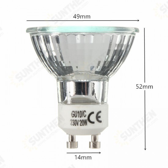 AC220-240V 20W 35W 50W GU10 Warm White Halogen Lamp Light Bulb For Home Bedroom Living Room