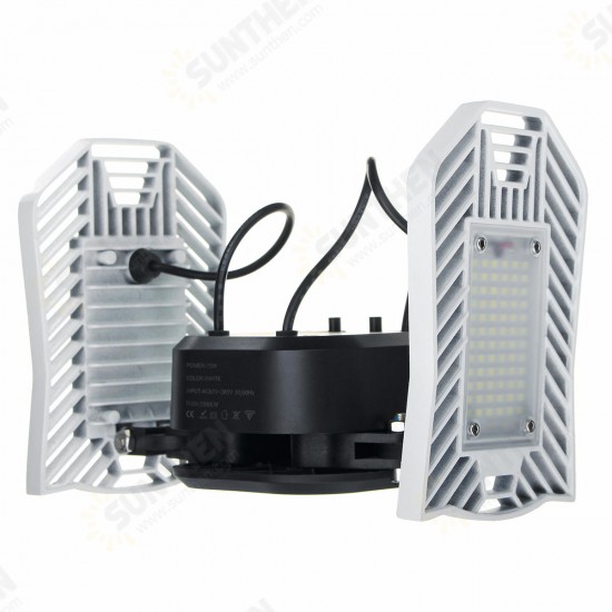 AC85-265V 80W 2835SMD LED Garage Light Deformable Ceiling Light Shop Fixture Outdoor Workshop Wall Lamp