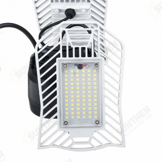 AC85-265V 80W 2835SMD LED Garage Light Deformable Ceiling Light Shop Fixture Outdoor Workshop Wall Lamp