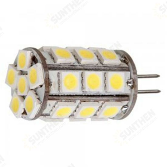 4W DC12V G4 Warm White /Cool White 5050 SMD 27 LEDs Light Bulb 210LM