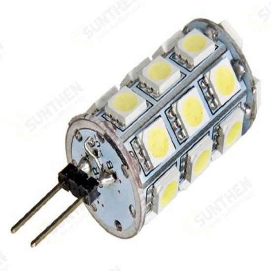 4W DC12V G4 Warm White /Cool White 5050 SMD 27 LEDs Light Bulb 210LM