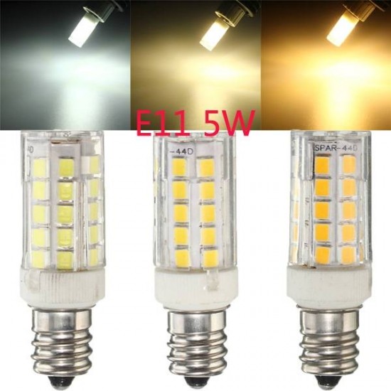 Ceramic Lamp E11 5W 44 SMD 2835 450LM Non-Dimmable LED Corn Light Bulb 110V