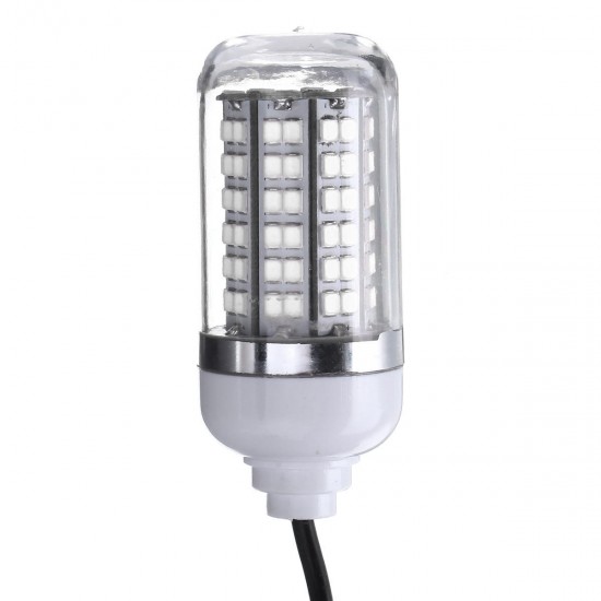 DC12V 7W SMD2835 108 Underwater LED Fishing Night Boat Attracts Fish Squid Light Bulb with Switch