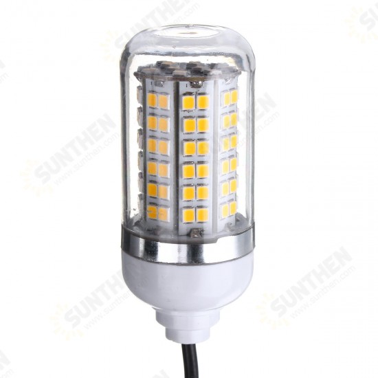 DC12V 7W SMD2835 108 Underwater LED Fishing Night Boat Attracts Fish Squid Light Bulb with Switch