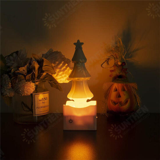 DC5V USB 4.7W 5 Modes Crystal Salt Stone Christmas RGB Tree Shape 73 LED Bulb Festival Gift Party Night Light