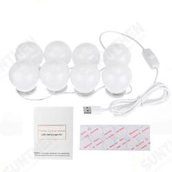 DC5V USB Hollywood Style LED Mirror Makeup Party Light with 8 Dimmable White Bulb for Dressing Room DC5V USB Hollywood Style LED Mirror Makeup Party Light with 8 Dimmable White Bulb for Dressing Room