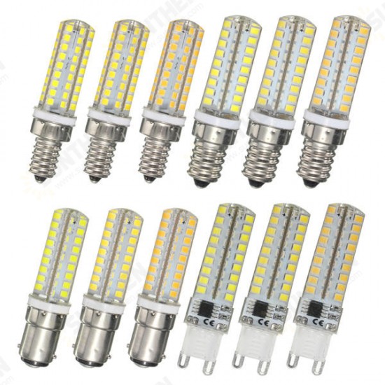 Dimmable 9W G9 B15 E14 E12 72 450LM SMD 2835 LED Corn Lamp Bulb AC 220V