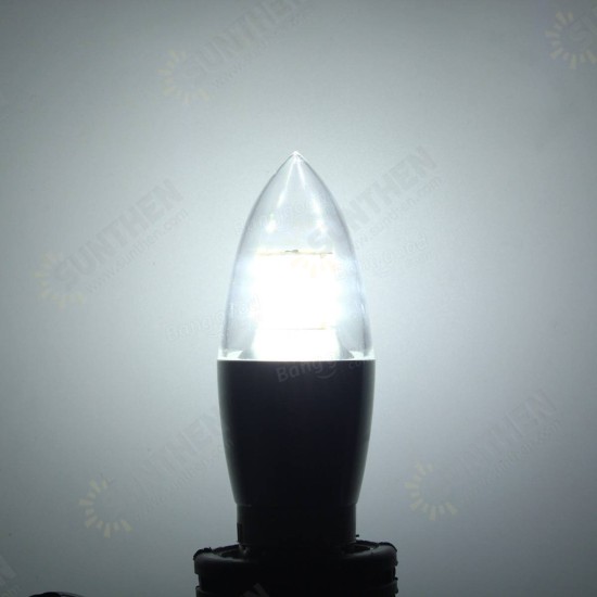 Dimmable E14 E12 E27 7W 60 580LM SMD 3014 LED White Warm White Candle Light Lamp Bulb AC 110V