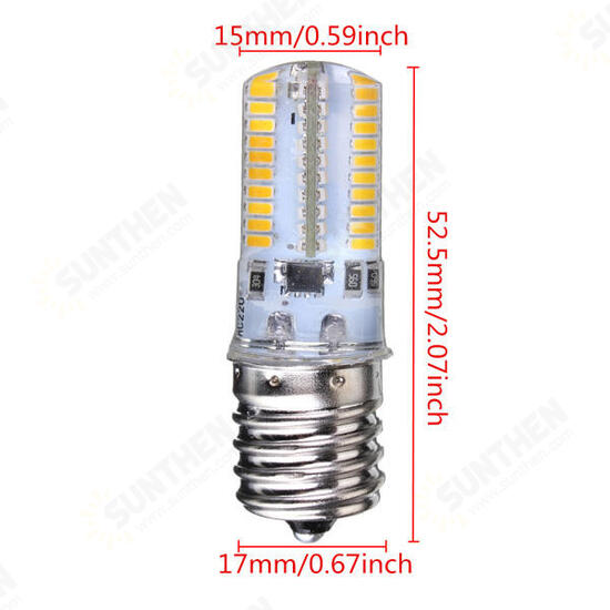 Dimmable E17 3W White/Warm White 3014SMD LED Bulb Silicone 110-120V