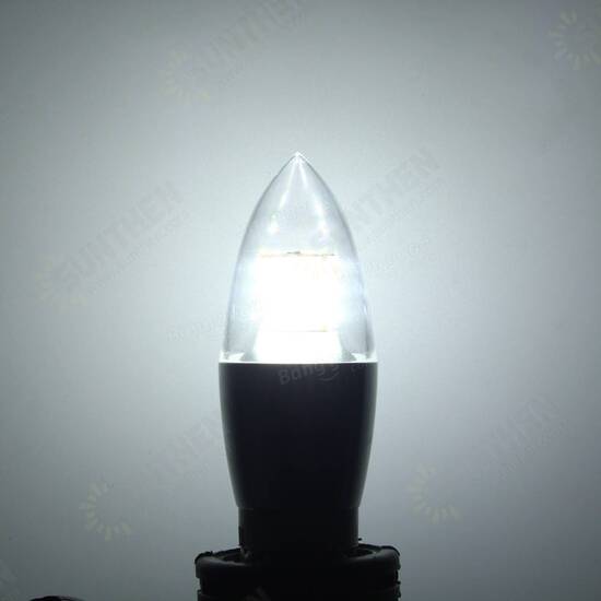 Dimmable E27 E12 E14 7W 60 SMD 3014 LED Warm White White Sliver Candle Lamp Bulb AC 220V