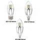 Dimmable E27 E12 E14 7W 60 SMD 3014 LED Warm White White Sliver Candle Lamp Bulb AC 220V