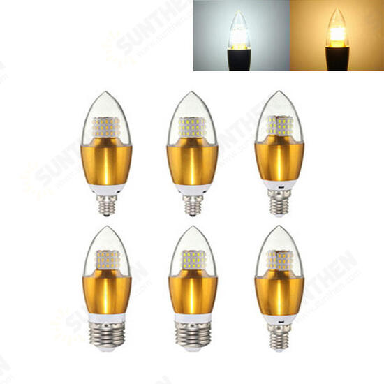 Dimmable E27 E14 E12 7W 60 SMD 3014 LED Pure White Warm White Candle Light Lamp Bulb AC110V Dimmable E27 E14 E12 7W 60 SMD 3014 LED Pure White Warm White Candle Light Lamp Bulb AC110V