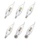 Dimmable E27 E14 E12 7W 60 SMD 3014 LED Pure White Warm White Sliver Candle Light Lamp Bulb AC110V